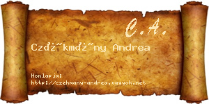 Czékmány Andrea névjegykártya