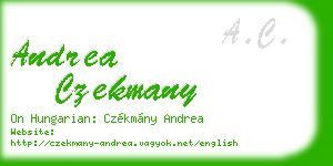 andrea czekmany business card