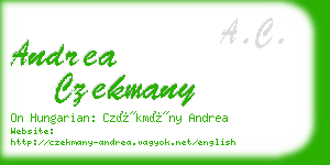 andrea czekmany business card